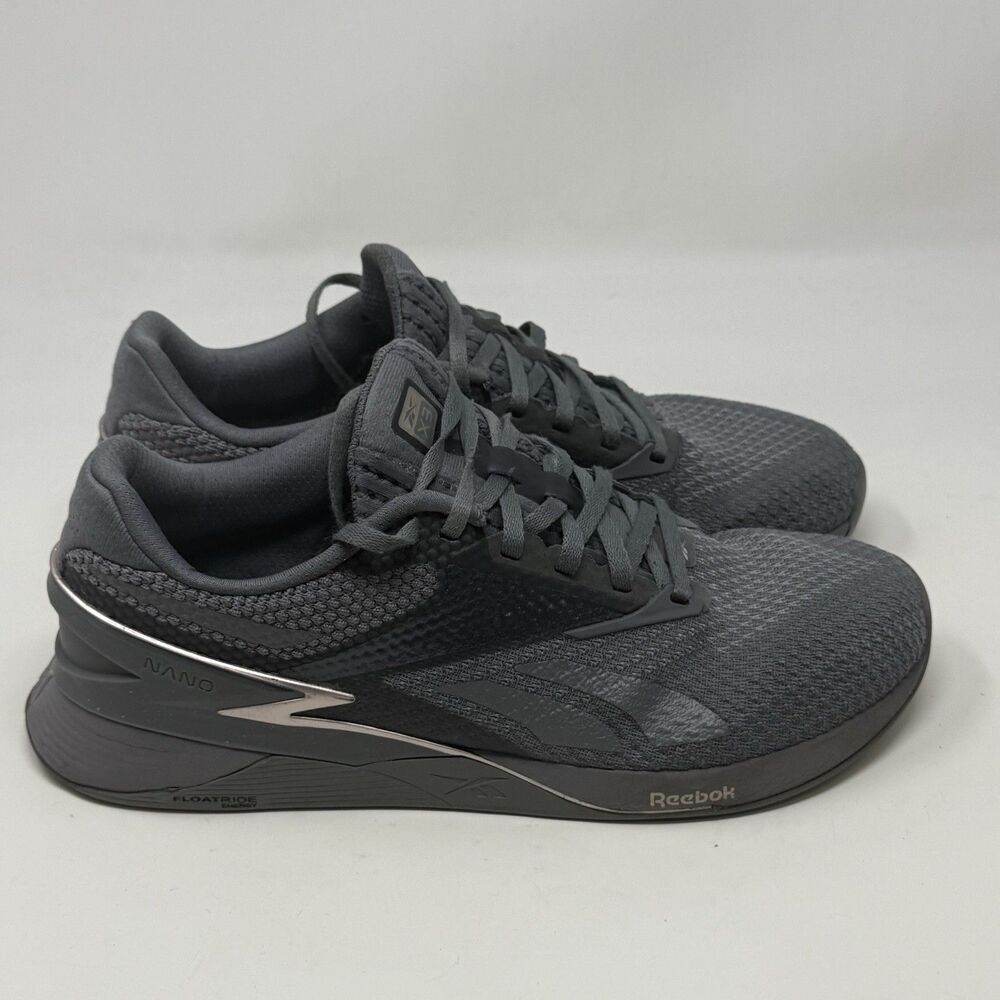 Reebok Nano X3 Sneakers Womens 9 Gray Cross Training Running Lightweight Shoes